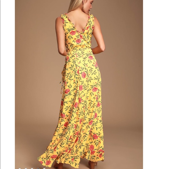 Lulus Blossoming Heart Ruffled High-Low Wrap Dress - Picture 2 of 6